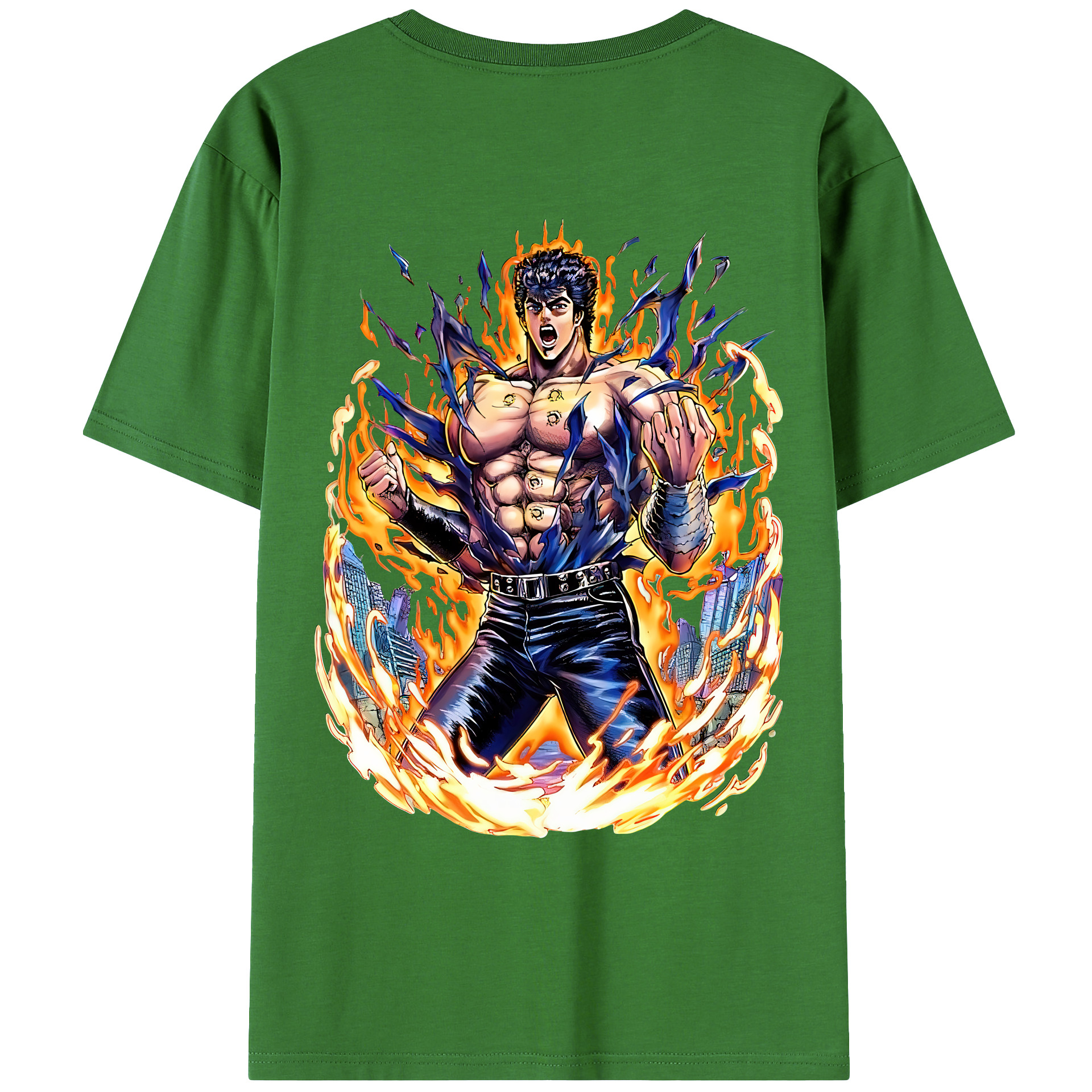 （画像用） 北斗の拳 Fist of the North Star レディース半袖Tシャツ(バックプリント)